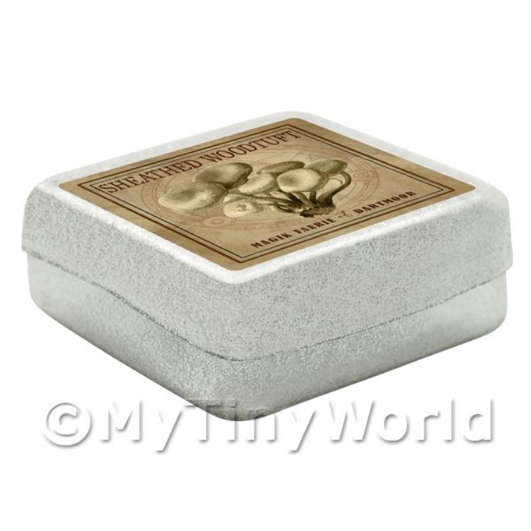 Dolls House Miniature Apothecary Sheathed Woodtuft Fungi Sepia Box