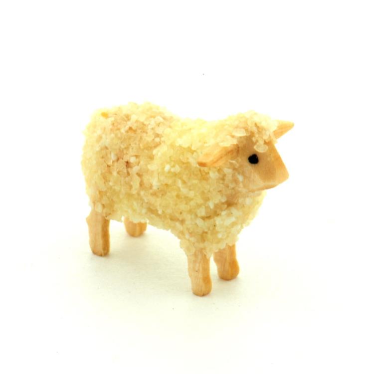 Handmade German Wood Woolly Sheep