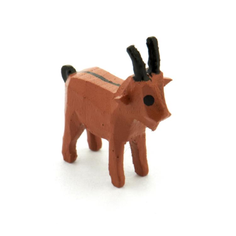 Handmade German Wood Brown Goat