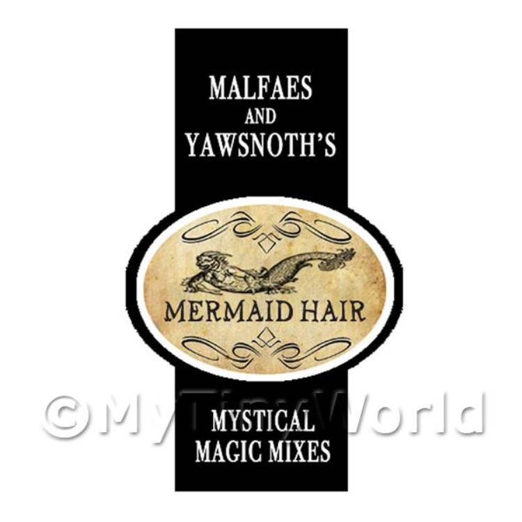 Dolls House Miniature Mermaid Hair Magic Label Style 2