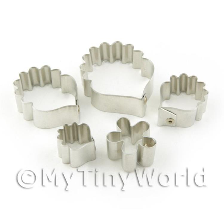 Set of 5 Metal Strawberry Plant Sugar Craft Cutters