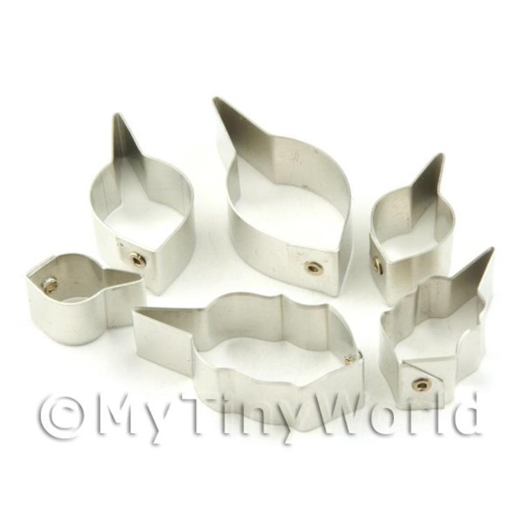 Set of 6 Metal Poinsettia Sugar Craft Cutters