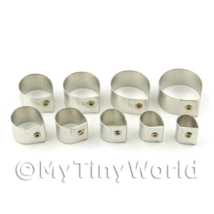 Set of 9 Assorted Size Metal Rose Sugar Craft Cutters