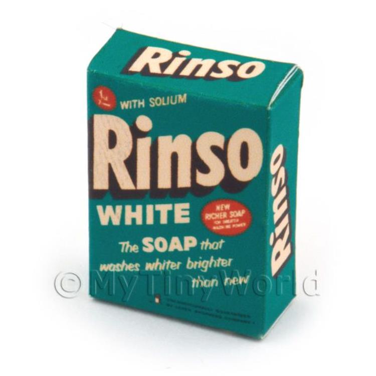 Dolls House Miniature Rinso White  Soap Powder Box