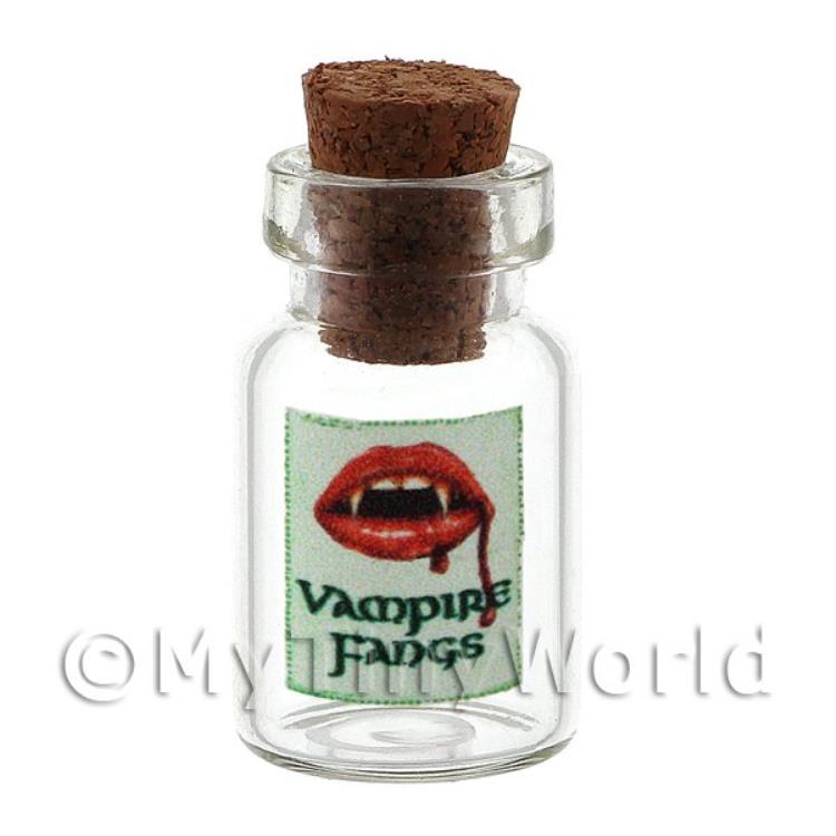 Dolls House Miniature Vampire Fangs Magic Storage Jar