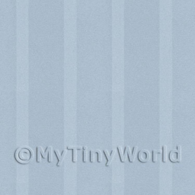Dolls House Miniature Thick Blue Striped Wallpaper