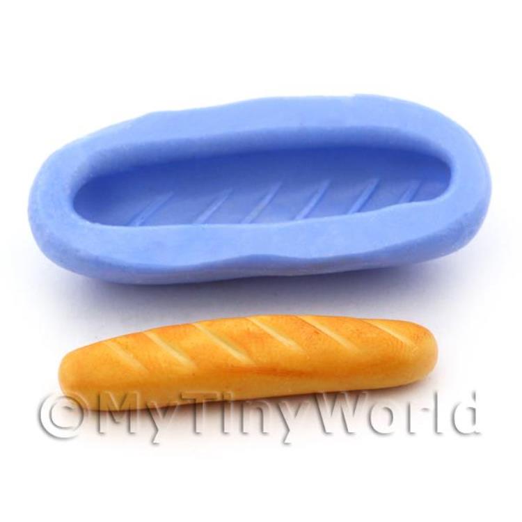 Dolls House Miniature Single Baguette Reusable Silicone Mould