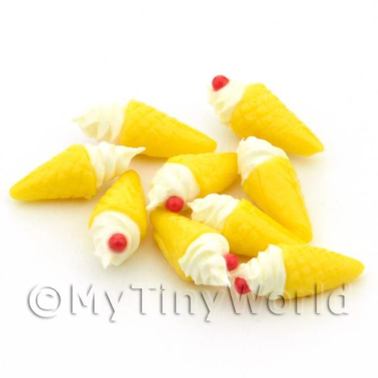 Dolls House Miniature Cherry Topped Ice Cream Cone