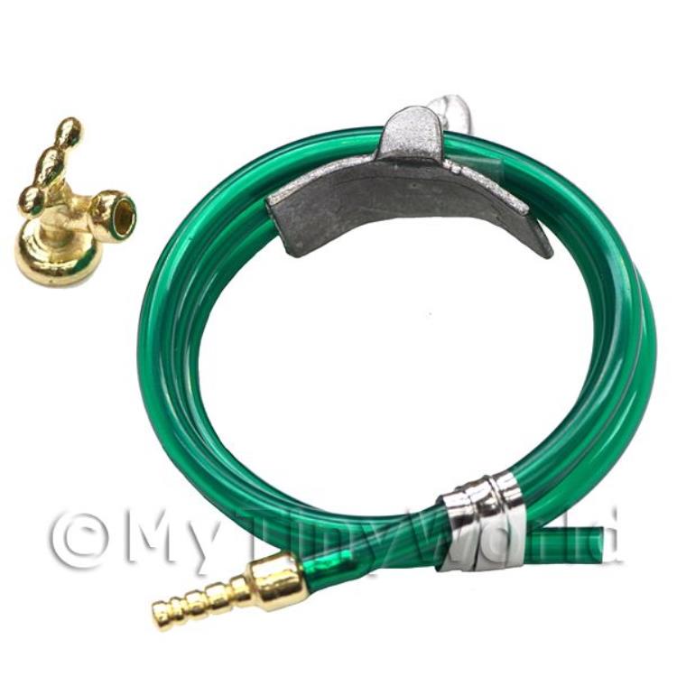 Dolls House Miniature 1:12th Scale Garden Hose And Faucet