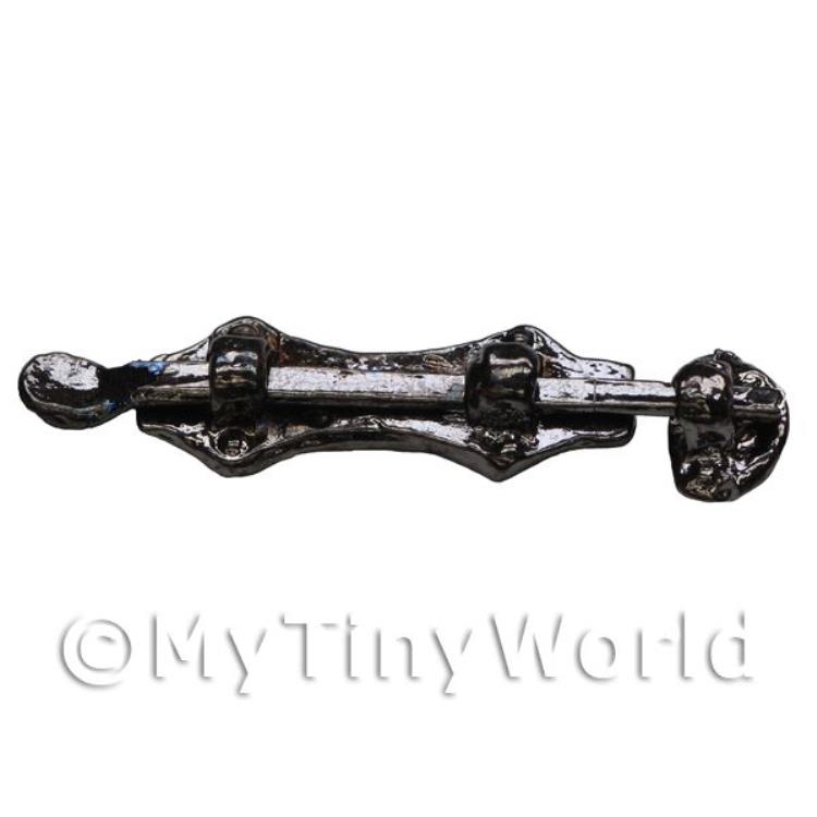 Dolls House Miniature 1:12th Scale Black Metal Working Sliding Bolt