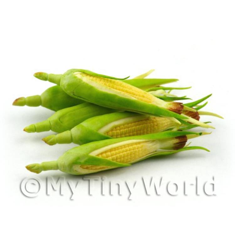One Handmade Finely Detailed Flexible Corn On the Cob