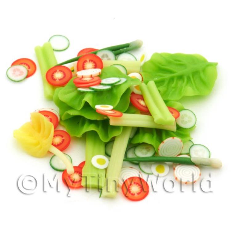 Dolls House Miniature Loose Salad Pack