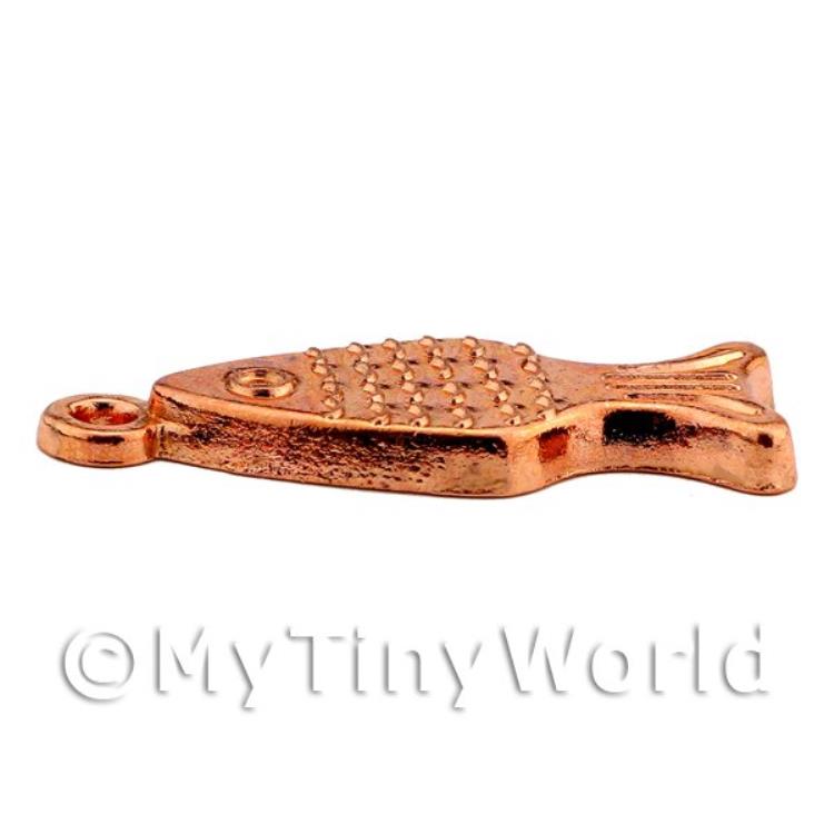 Dolls House Miniature Copper Color Metal Fish Mould/Pan