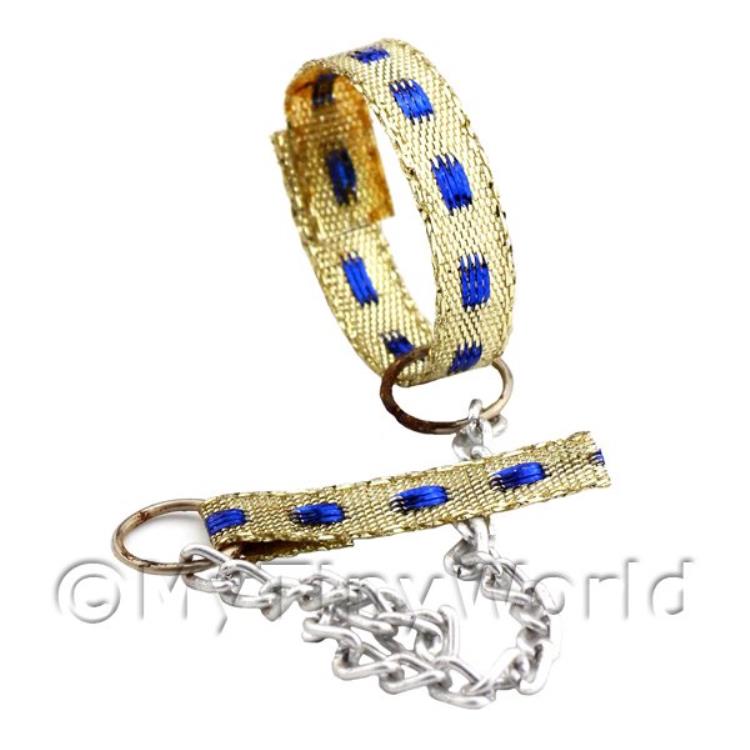 Dolls House Miniature Fancy Dog Lead and Collar