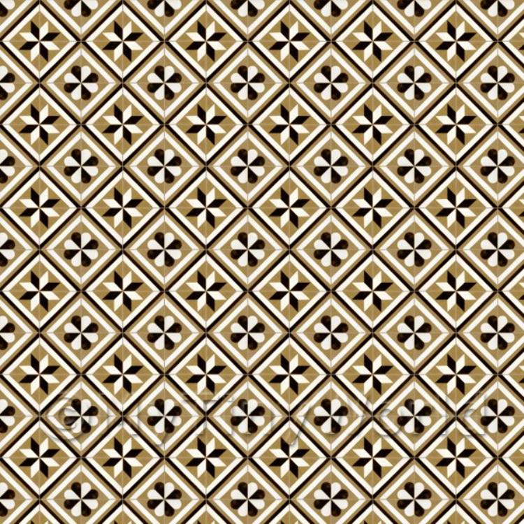Miniature Pale Chestnut Geometric Design Tile Sheet With Matching Grout