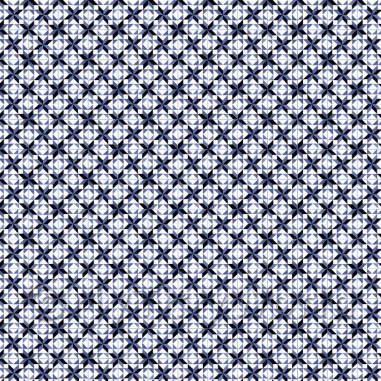 Miniature Small Blue And Black Geometric Design Tile Sheet With Grey Grout