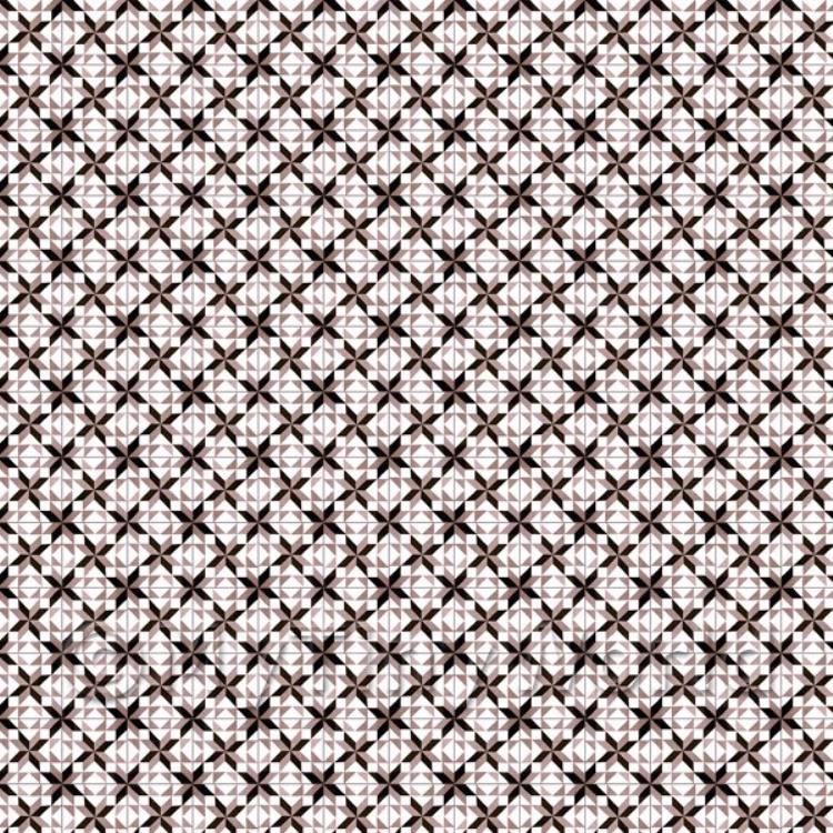 Miniature Intricate Pale Mauve And Black Geometric Design Tile Sheet