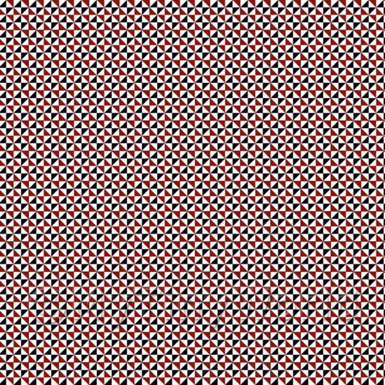 Miniature Black And Red Small Triangular Design Tile Sheet With Black Grout