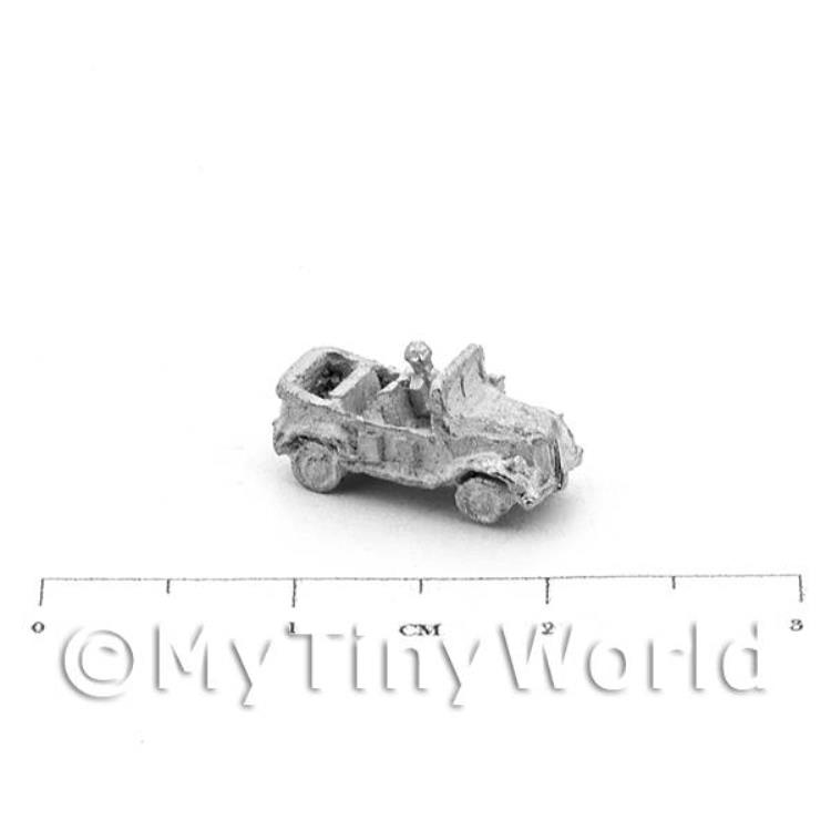 Dolls House Unpainted Metal GAZ 69 Field Car
