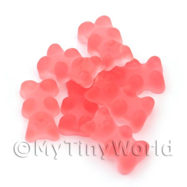 Translucent Light Red Gummy Bear Charm For Jewellery