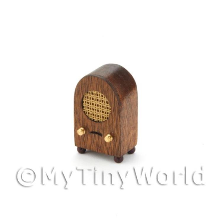 Dolls House Miniature Handmade Old Style Radio From The 1930s