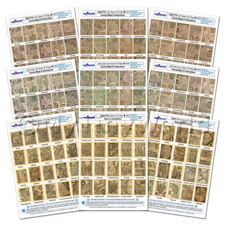 Dolls House 9 x A4 Value Sheets With 180 Maps - Our Entire Collection