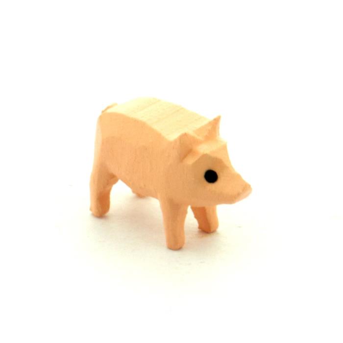 Handmade German Wood Pig