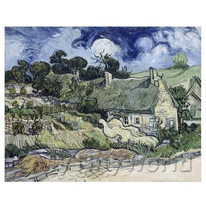 Van Gogh Painting - Thatched Cottages at Cordville