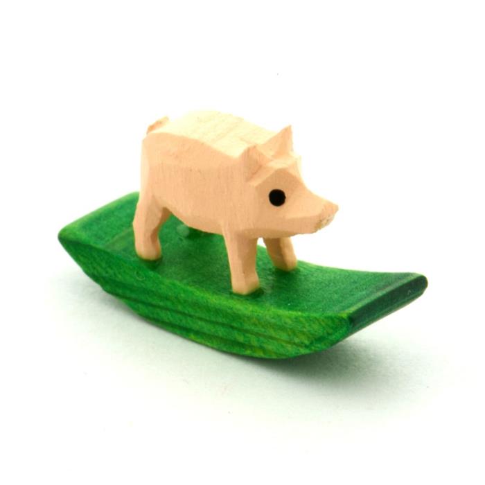 Handmade German Wood Pig rocker toy