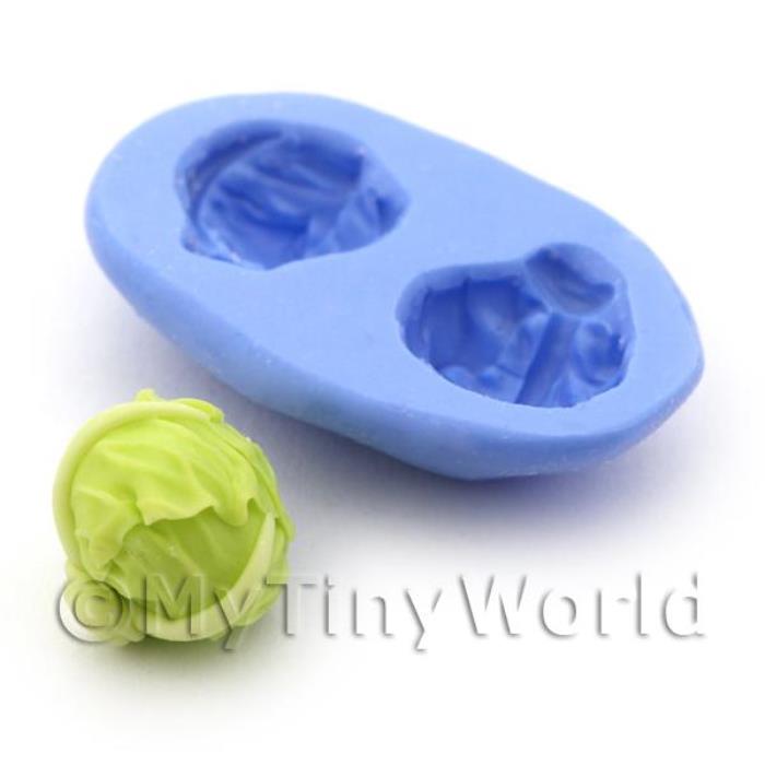Dolls House Miniature 2 Part Whole Cabbage Reusable Silicone Mould