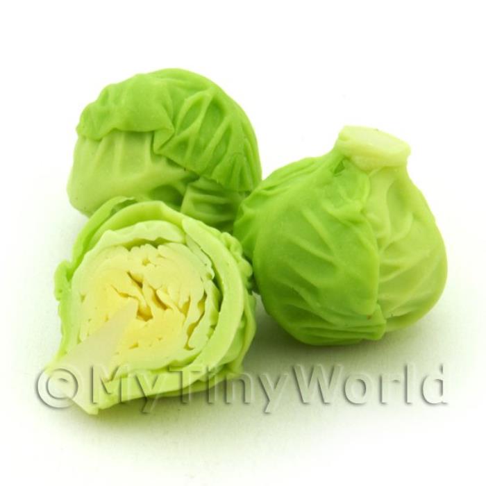 Dolls House Miniature Whole Green Cabbage For Slicing