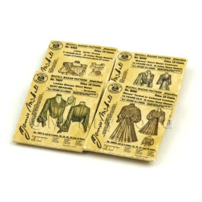 4 Mini Victorian Dress Pattern Packets (VDPS01)