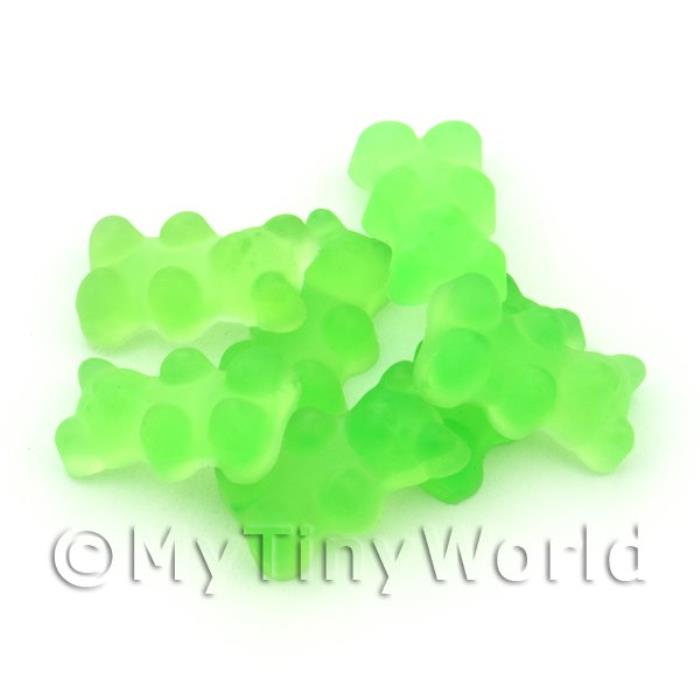 Translucent Light Green Gummy Bear Charm For Jewellery