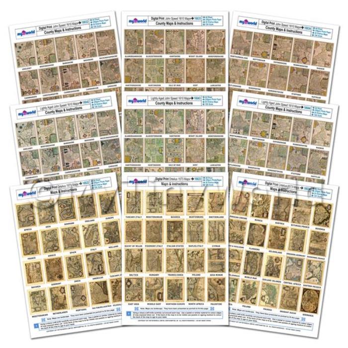 Dolls House 9 x A4 Value Sheets With 180 Maps - Our Entire Collection