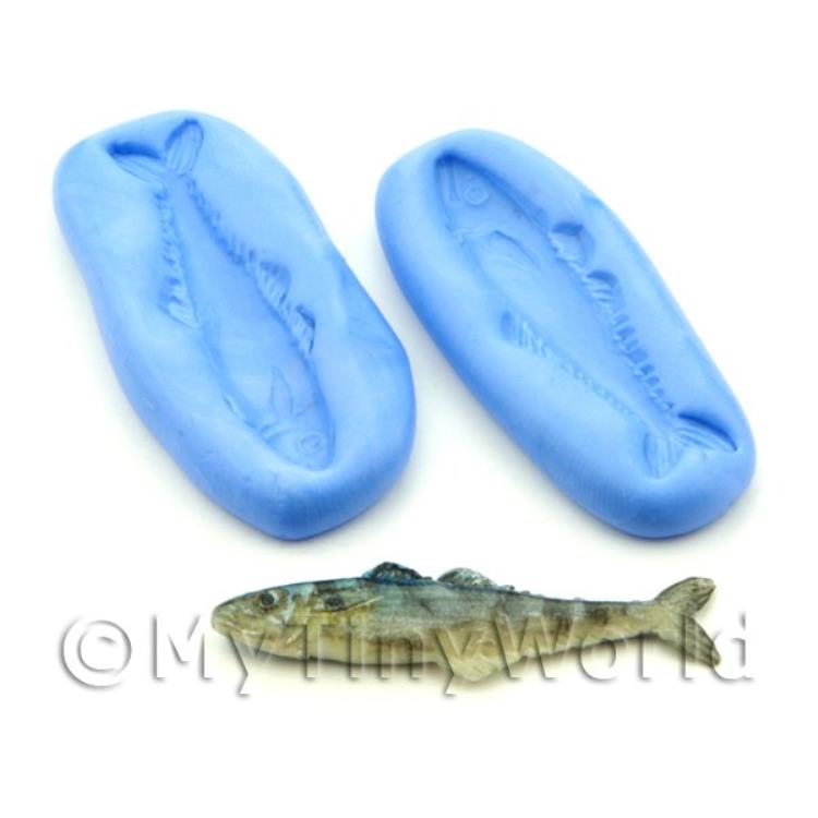 Dolls House Miniature Long Silver Fish 2 Part Silicone Mould