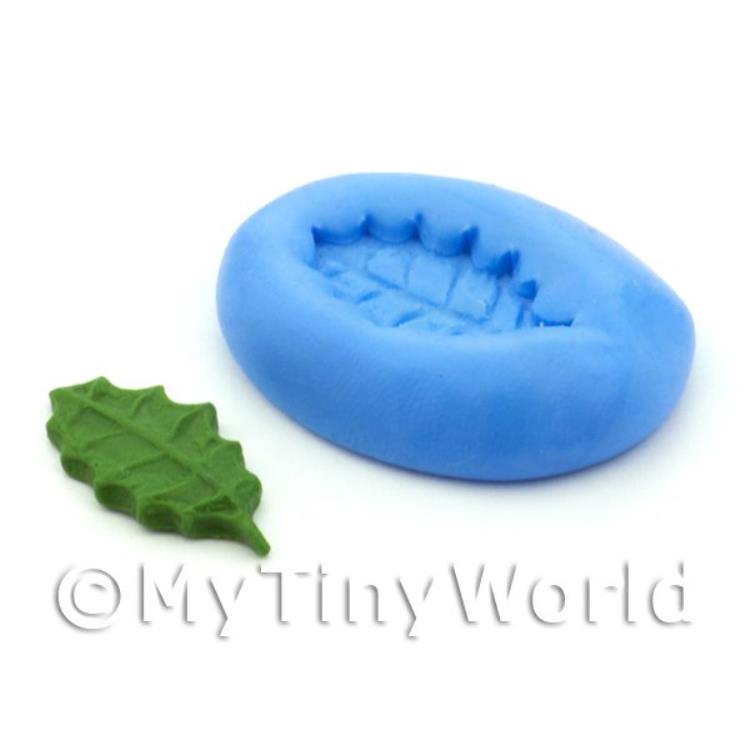 Dolls House Miniature Single Holly Leaf Silicone Mould