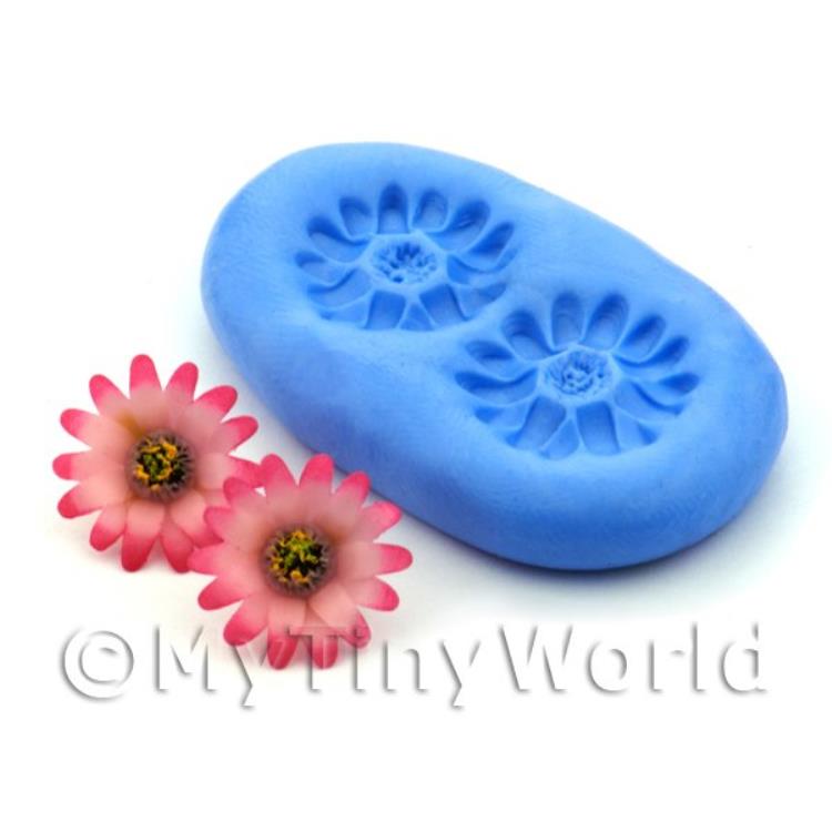 Dolls House Miniature Double Flower Silicone Mould