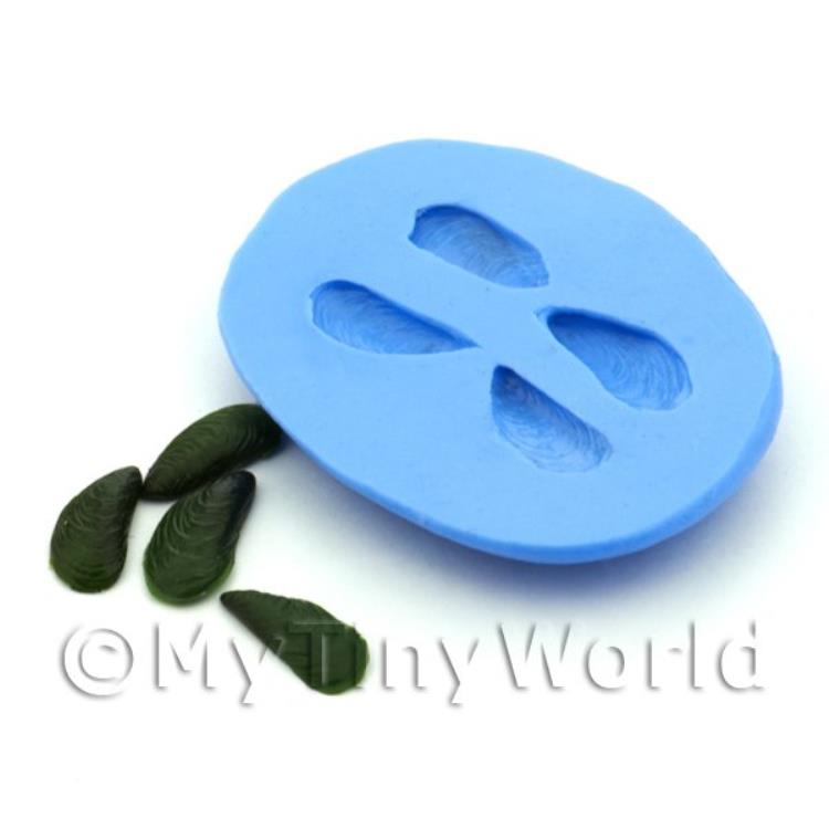 Dolls House Miniature Green Lipped Mussels Silicone Mould
