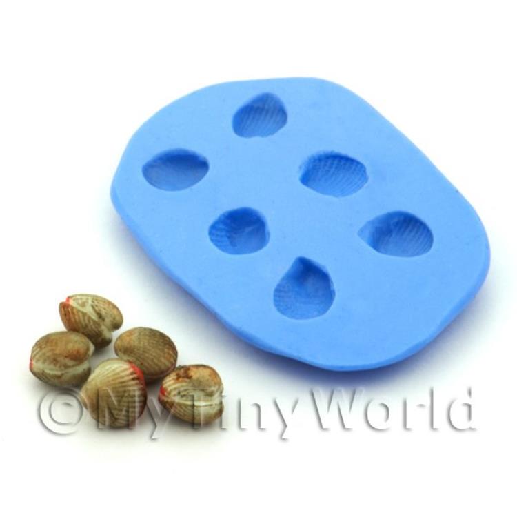 Dolls House Miniature Cockle Halves Silicone Mould