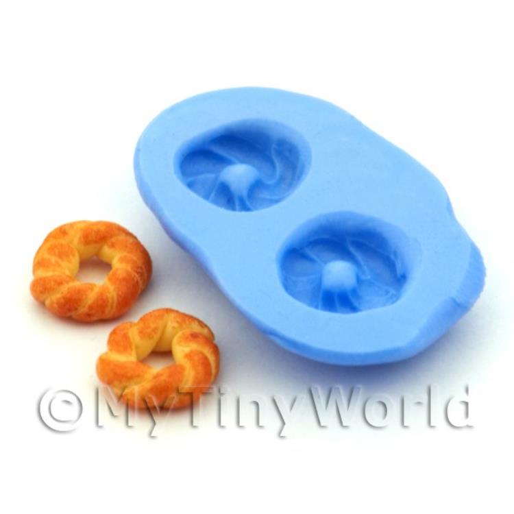 Dolls House Miniature Twisted Roll Silicone Mould