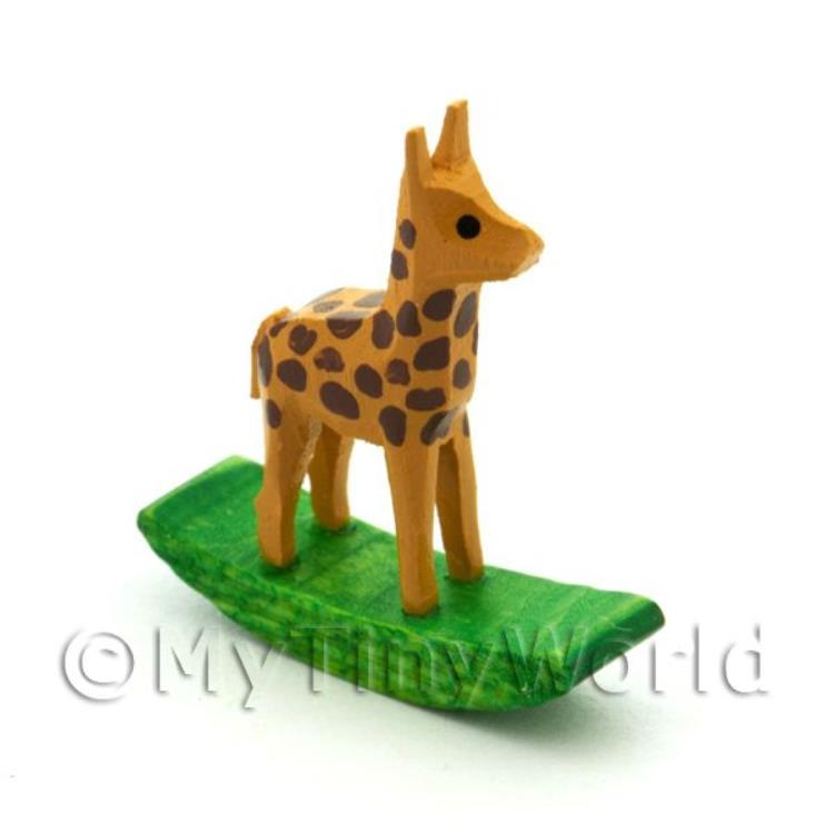 German Crafted Dolls House Miniature 20mm Rocking Giraffe