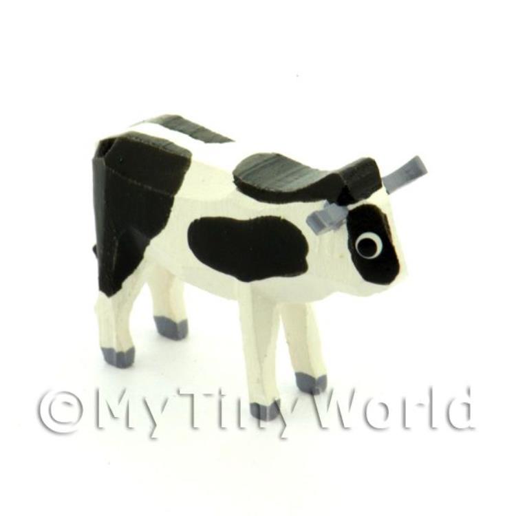 German Dolls House Miniature Large Black Cow