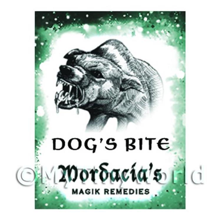 Dolls House Miniature Dogs Bite Magic Label (S6)