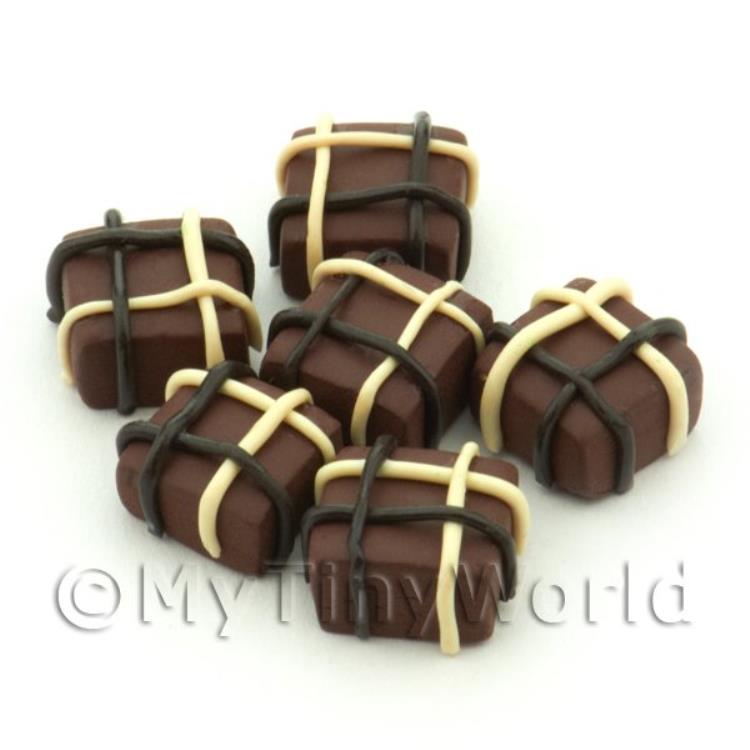 Handmade Square Milk Chocolate Parcel Bead - Jewellery