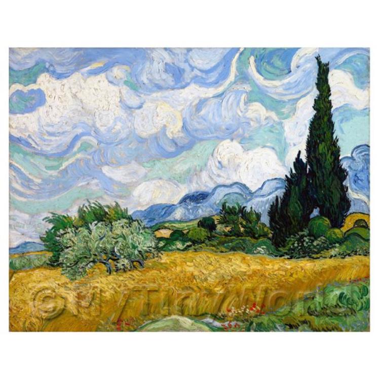 Van Gogh Painting - Wheatfield With Cypresses
