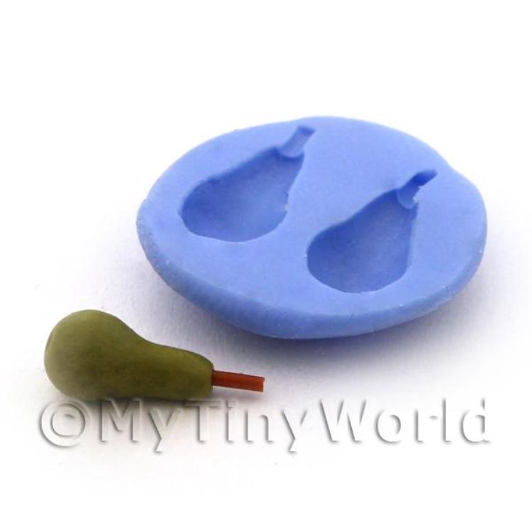 Dolls House Miniature 2 Part Conference Pear Reusable Silicone Mould