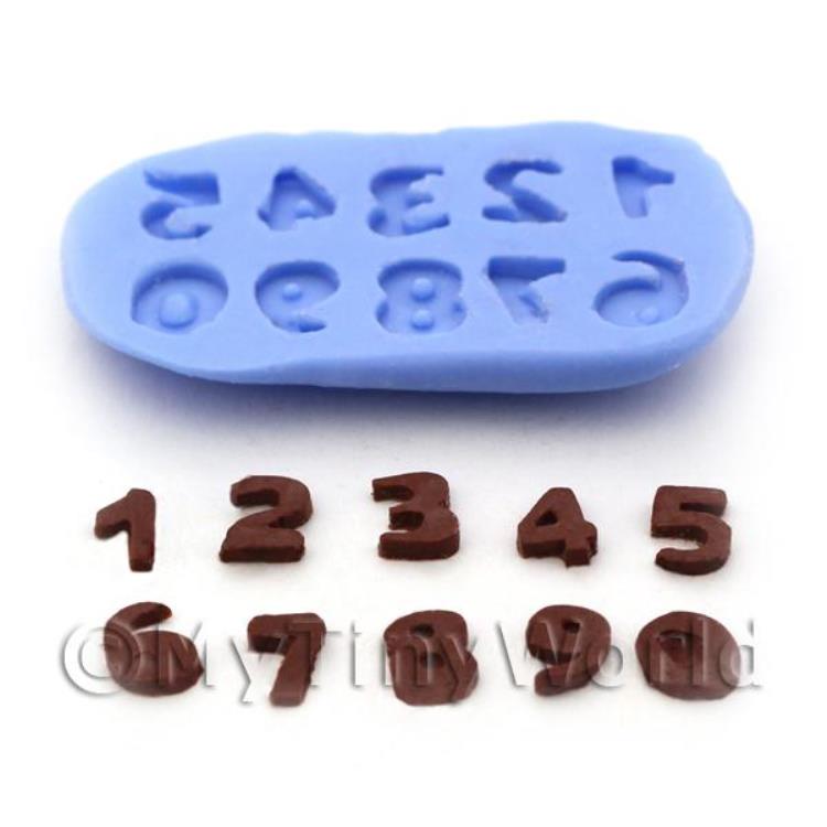 Dolls House Miniature Numbers Biscuits Reusable Silicone Mould