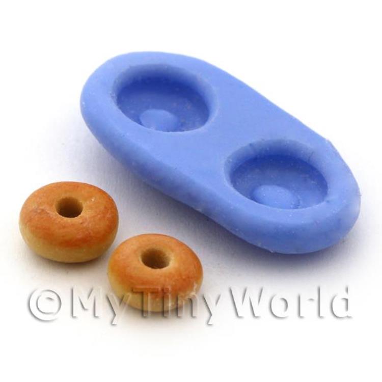 Dolls House Miniature Double Donut Reusable Silicone Mould