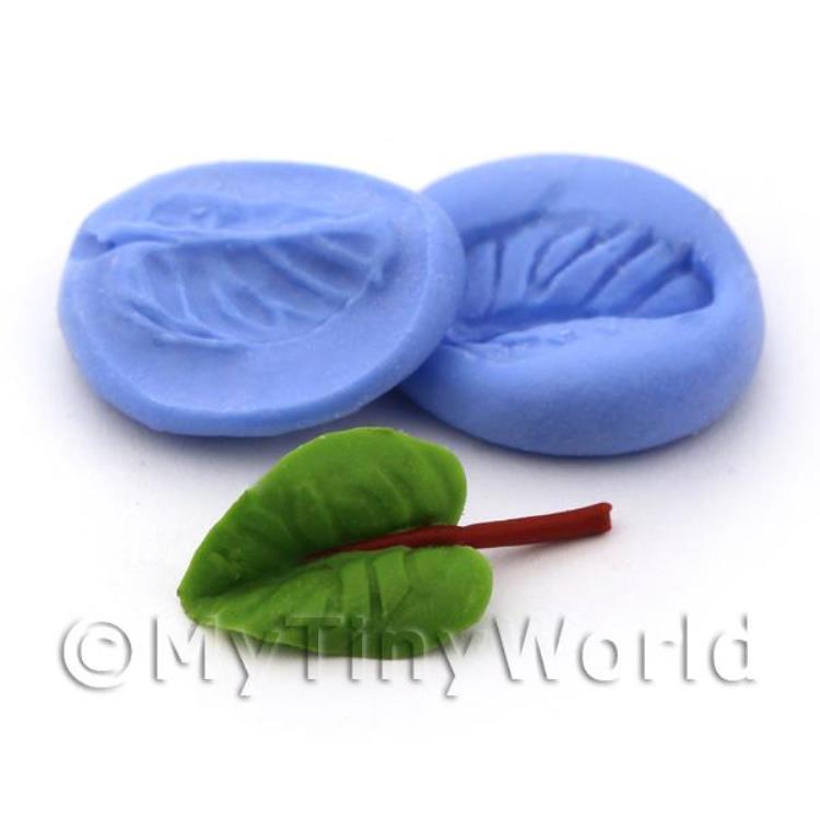 Dolls House Miniature 2 Part Beetroot / Beet Leaf Silicone Mould