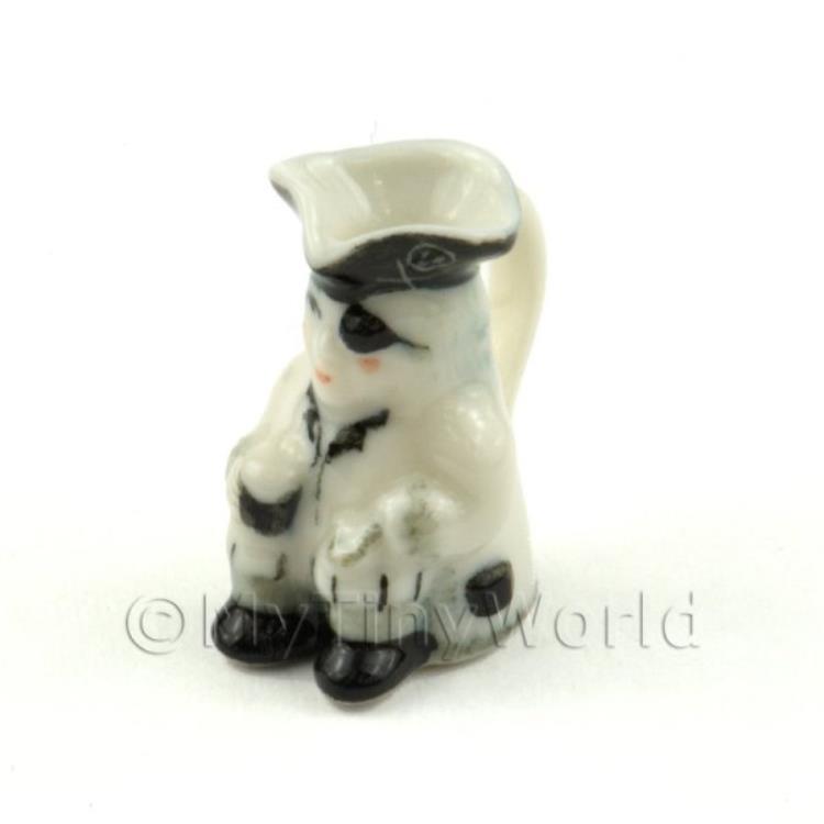 Dolls House Miniature White Ceramic Toby Jug